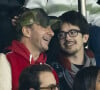 Michaël Youn et Sean Obispo étaient présent au Parc des Princes pour la demi-finale de Ligue des champions entre le PSG et Dortmund
Michaël Youn et Sean Obispo, La chanteuse Shy'm et son nouvel ami Keziah Derard - People dans les tribunes lors du match de ligue des champions entre le PSG et l'AC Milan au Parc des Princes à Paris. © Cyril Moreau/Bestimage