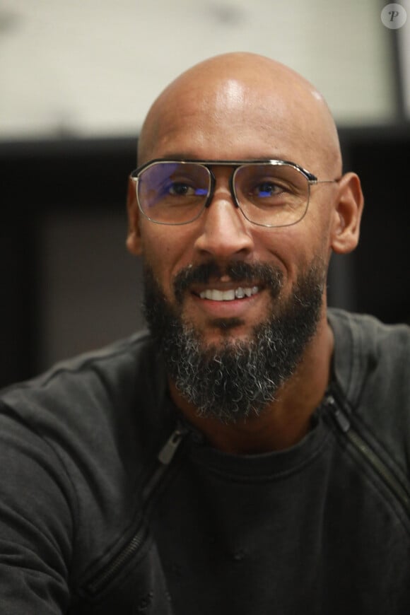 Nicolas Anelka (41 ans) devient le directeur sportif du FC Hyères, club de National 2 désormais présidé par Mourad Boudjellal. Rencontre à l'hôtel Mercure de Hyères le 3 février 2021. 