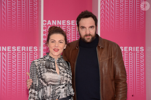 Anne-Elisabeth Blateau et David Mora durant la soirée d'ouverture de la compétition du Canneseries le 7 avril 2018. Le Festival International de Cannes des Séries se déroule du 4 au 11 avril 2018 au Palais des Festivals. CANNESERIES valorise et incarne les séries du monde entier, comme un porte voix de ce nouvel art populaire et ultra créatif. Plusieurs sections composeront ce festival avec des projections et des rencontres ouvertes à tous et de nombreux rendez-vous festifs. Particularité du Canneseries, le Tapis, habituellement Rouge pour ce style d'événements, est cette fois ci, Rose. Il s'agit donc d'un Pink Carpet. © Rachid Bellak / Bestimage 