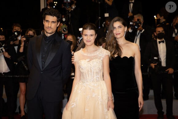 Laetitia Casta, Louis Garrel et Julia Boème au Festival de Cannes 2021. Photo by David Niviere/ABACAPRESS.COM
