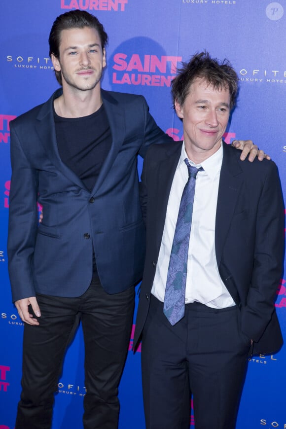 Gaspard Ulliel et Bertrand Bonello - Avant Première du film "Saint Laurent" au Centre Georges Pompidou" à Paris le 23 septembre 2014. 