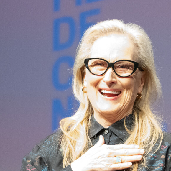 Meryl Streep - Meryl Streep en masterclass lors du 77ème Festival International du Film de Cannes. Le 15 mai 2024 © Estelle Carlier / Pool Cannes / Bestimage 