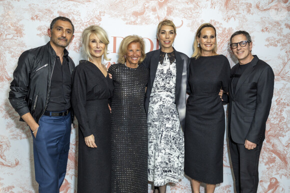 Exclusif - Anne-Florence Schmitt, Iris Knobloch (présidente du Festival de Cannes), Mathilde Favier - Photocall du dîner Dior Madame Figaro à la "Terrasse by Albane" sur le rooftop de l'hôtel JW Marriott lors du 77ème Festival International du Film de Cannes le 15 mai 2024. © Olivier Borde/Bestimage