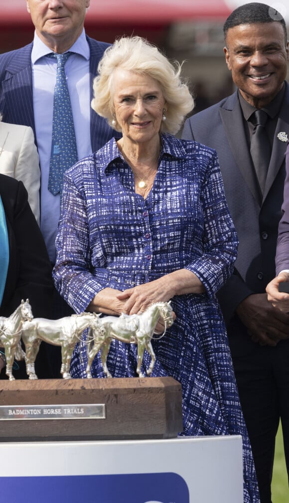 La reine consort d'Angleterre Camilla Parker Bowles - La famille royale d'Angleterre lors du dernier de compétition "Badminton Horse Trials" à Badminton. Le 12 mai 2024