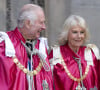 Les deux époux n'ont toujours pas donné de réponse alors que le mariage est prévu dans trois semaines.
Le roi Charles III d'Angleterre et Camilla Parker Bowles, reine consort d'Angleterre, lors d'un service de dédicace de l'Ordre de l'Empire britannique à la cathédrale Saint-Paul, à Londres.