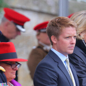 Leeds, Royaume-Uni. 22 septembre 2018. Visite du prince Charles à Bramham Park pour présenter un nouveau guidon au Queens Own Yeomanry Regiment, Hugh Grosvenor . Crédit : Yorkshire Pics/Alamy Live News Photo by Alamy/ABACAPRESS.COM