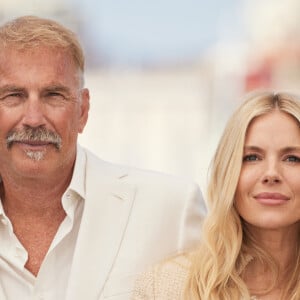 Kevin Costner, Sienna Miller - Photocall du film "Horizon : An American Saga" lors du 77ème Festival International du Film de Cannes le 19 mai 2024. © Jacovides / Moreau / Bestimage