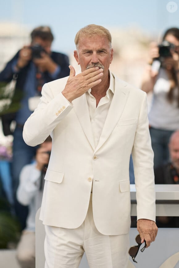 Kevin Costner - Photocall du film "Horizon : An American Saga" lors du 77ème Festival International du Film de Cannes le 19 mai 2024. © Jacovides / Moreau / Bestimage