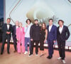 Exclusif - Mohamed Boufhafsi, Pierre Lescure, Anne-Elisabeth Lemoine, Sayyid El Alami, Artus, Alice Belaïdi, Patrick Cohen, Bertrand Chameroy sur le plateau de l'émission "C à vous" lors du 77ème Festival International du Film de Cannes le 20 mai 2024.