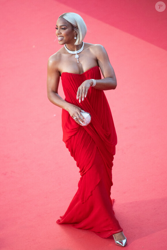 Kelly Rowland à la montée des marches du film Marcello Mio lors du 77ᵉ Festival International du Film de Cannes, au Palais des Festivals à Cannes. Le 21 mai 2024 © Aurore Marechal/ABACAPRESS.COM