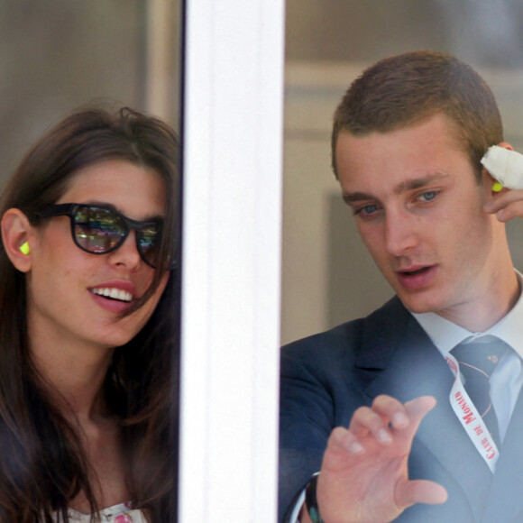 Charlotte et Pierre Casiraghi au Grand Prix de Formule 1 de Monaco à Monte-Carlo, Monaco, le 24 mai 2009. Photo par Marco Piovanotto/ABACAPRESS.COM