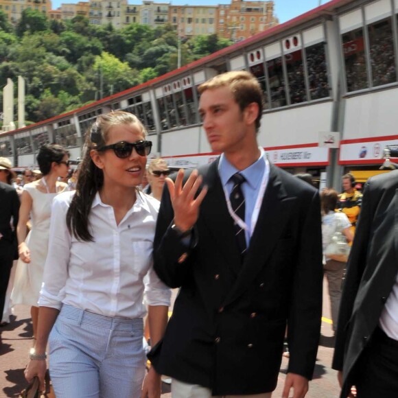 16 mai 2010. Le Grand Prix de Formule 1 de Monaco, le jour de la course. Sur la photo : Andrea Casiraghi et sa soeur Charlotte Casiraghi. Crédit : Davidson/GoffPhotos.com  ;