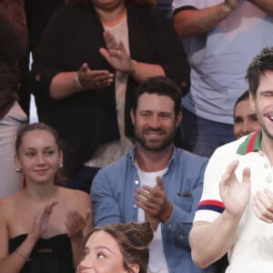 Exclusif - Gilles Lellouche, Adèle Exarchopoulos, François Civil, Mallory Wanecque sur le plateau de l'émission "C à vous" lors du 77ème Festival International du Film de Cannes le 22 mai 2024. © Jack Tribeca / Bestimage 