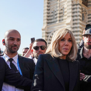 Brigitte Macron - Obsèques de l'ancien maire de Marseille Jean-Claude Gaudin à la cathédrale Sainte-Marie major de Marseille, France, le 23 mai 2024. © Jean-René Santini/Bestimage 