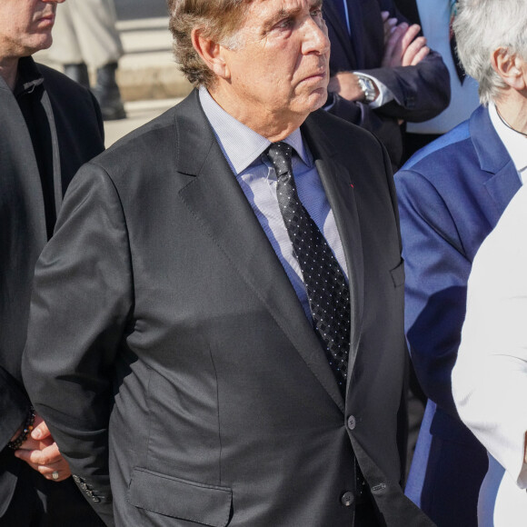 Jean-Pierre Foucault - Obsèques de l'ancien maire de Marseille Jean-Claude Gaudin à la cathédrale Sainte-Marie major de Marseille, France, le 23 mai 2024. © Jean-René Santini/Bestimage 