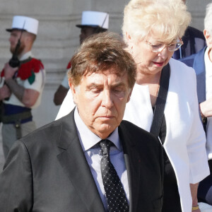 Jean-Pierre Foucault - Obsèques de l'ancien maire de Marseille Jean-Claude Gaudin à la cathédrale Sainte-Marie major de Marseille, France, le 23 mai 2024. © Jean-René Santini/Bestimage