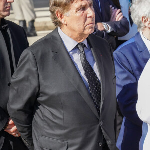 Jean-Pierre Foucault - Obsèques de l'ancien maire de Marseille Jean-Claude Gaudin à la cathédrale Sainte-Marie major de Marseille, France, le 23 mai 2024. © Jean-René Santini/Bestimage 