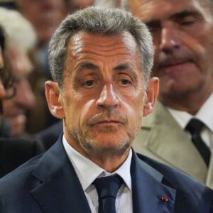 Nicolas Sarkozy - Obsèques de l'ancien maire de Marseille Jean-Claude Gaudin à la cathédrale Sainte-Marie major de Marseille, France, le 23 mai 2024. © Jean-René Santini/Bestimage 