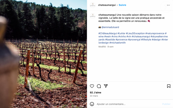 Il a notamment acheté des vignes dans le sud de la France en 2017
Le Château Margui est un vignoble qui fait partie du groupe Skywalker Vineyards du réalisateur George Lucas.