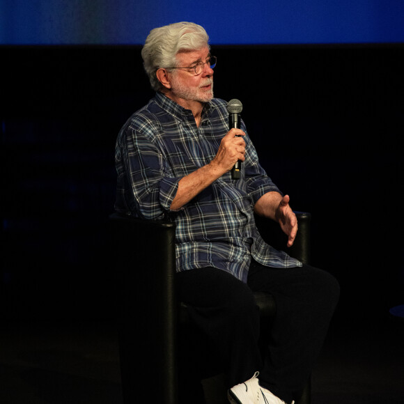 George Lucas - George Lucas en masterclass lors du 77ème Festival International du Film de Cannes. Le 24 mai 2024 © Ivanka Voisin / Pool Cannes / Bestimage 