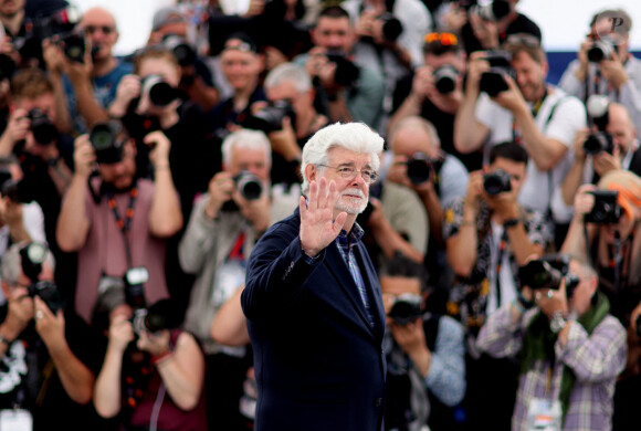 Photocall de la Palme d'or d'honneur pour George Lucas lors du 77ème Festival International du Film de Cannes, au Palais des Festivals à Cannes, FRance, le 24 mai 2024. © Jacovides-Moreau/Bestimage 