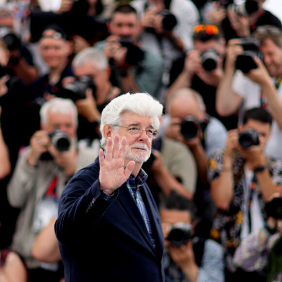 Photocall de la Palme d'or d'honneur pour George Lucas lors du 77ème Festival International du Film de Cannes, au Palais des Festivals à Cannes, FRance, le 24 mai 2024. © Jacovides-Moreau/Bestimage 