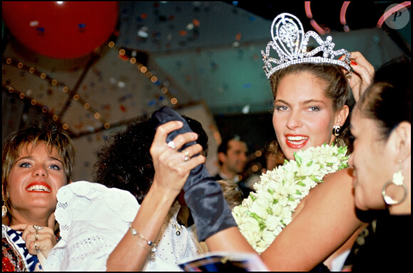 Archives- Mareva Georges, Miss Tahiti, élue Miss France 1991. 