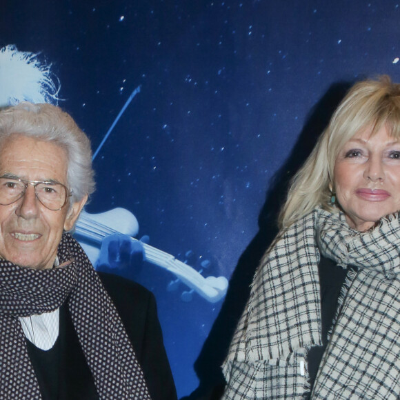 Philippe Gildas et sa femme Maryse Gildas au photocall du spectacle "Bô, le voyage musical" de Catherine Lara et Giuliano Peparini au théâtre du 13ème Art à Paris le 9 mars 2018. © CVS / Bestimage