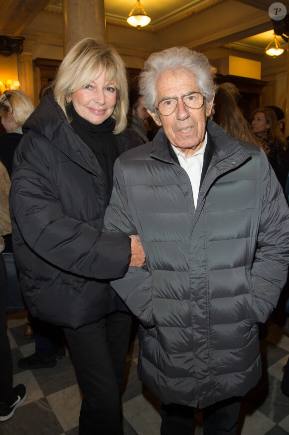 Semi-exclusif - Philippe Gildas et sa femme Maryse - Générale de la pièce "Quelque part dans cette vie" au théâtre Edouard VII à Paris le 12 février 2018. © Coadic Guirec-Pierre Perusseau/Bestimage