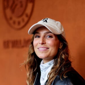 Laury Thilleman - Les célébrités au village lors des Internationaux de France de tennis de Roland Garros 2024 à Paris. Le 29 mai 2024. © Jacovides-Moreau / Bestimage 