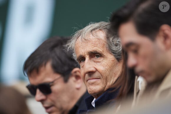 Alain Prost dans les tribunes au même moment dans les tribunes des Internationaux de France de tennis de Roland Garros 2024 à Paris, France, le 2 juin 2024. © Jacovides-Moreau/Bestimage 