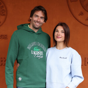 Camille Lacourt et sa compagne Alice Detollenaere - Célébrités au village des Internationaux de France de tennis de Roland Garros 2024 à Paris le 2 juin 2024. © Jacovides / Moreau / Bestimage 