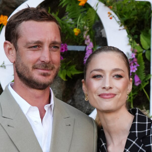 Pierre Casiraghi et Beatrice Borromeo lors de la croisière Dior 2025 au Drummond Castle dans le Perthshire en Ecosse, le 3 juin 2024. © Andrew Milligan/PA Wire