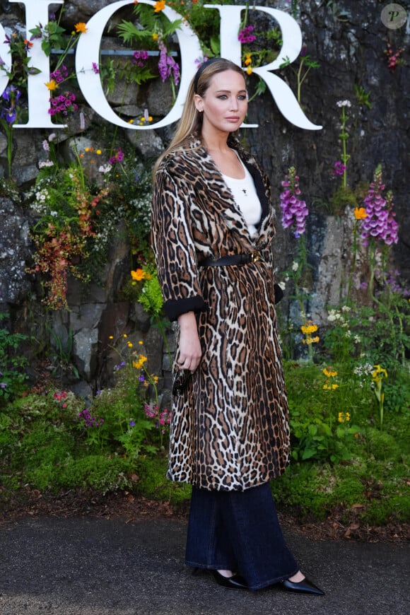 Jennifer Lawrence lors de la croisière Dior 2025 au Drummond Castle dans le Perthshire en Ecosse, le 3 juin 2024. © Andrew Milligan/PA Wire