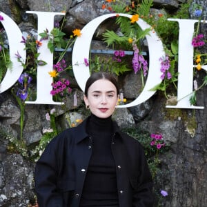 Lily Collins lors de la croisière Dior 2025 au Drummond Castle dans le Perthshire en Ecosse, le 3 juin 2024. © Andrew Milligan/PA Wire