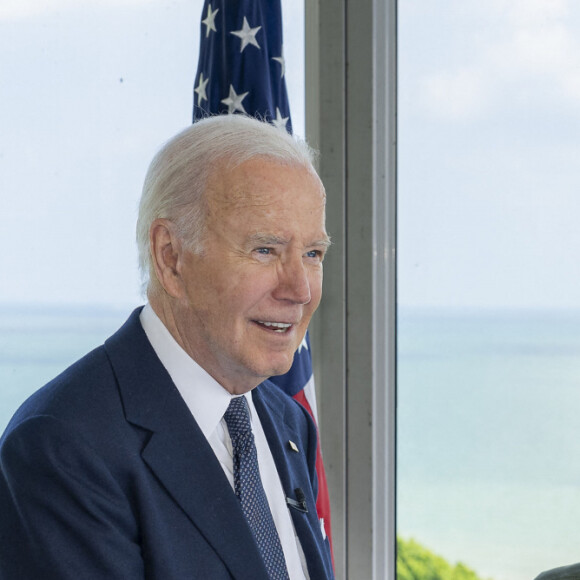 Joe et Jill Biden à Colleville-sur-Mer pour les 80 ans du Débarquement le 6 juin 2024  © Adam Schultz/White House/Planet Pix via ZUMA Press/Bestimage