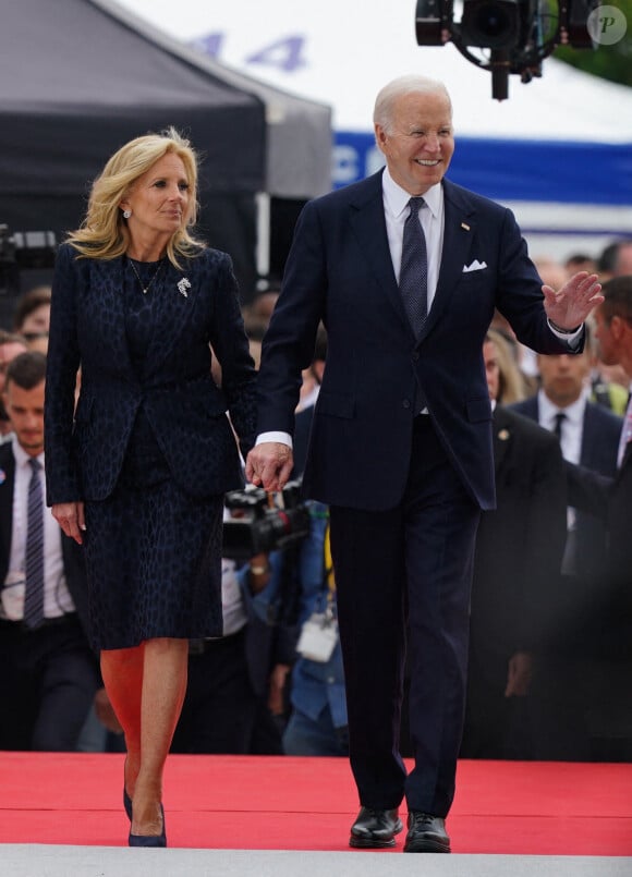 Joe Biden à Omaha Beach avec sa femme Jill
Jill et Joe Biden à Omaha Beach à Saint-Laurent-sur-Mer pour les 80 ans du Débarquement le 6 juin 2024. Photo by Jordan Pettitt/PA Wire/ABACAPRESS.COM