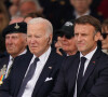 Il a participé à une grande cérémonie à Saint-Laurent-sur-Mer
Joe Biden et Emmanuel Macron à Omaha Beach à Saint-Laurent-sur-Mer pour les 80 ans du Débarquement le 6 juin 2024. Photo by Jordan Pettitt/PA Wire/ABACAPRESS.COM