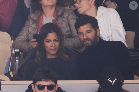 Elle partage aujourd'hui sa vie avec un journaliste connu mais ne veut pas en dire plus...Aurélie Casse, Guest dans les tribunes des Internationaux de France de tennis de Roland Garros 2024 à Paris, France, le 1er juin 2024. © Jacovides-Moreau/Bestimage 