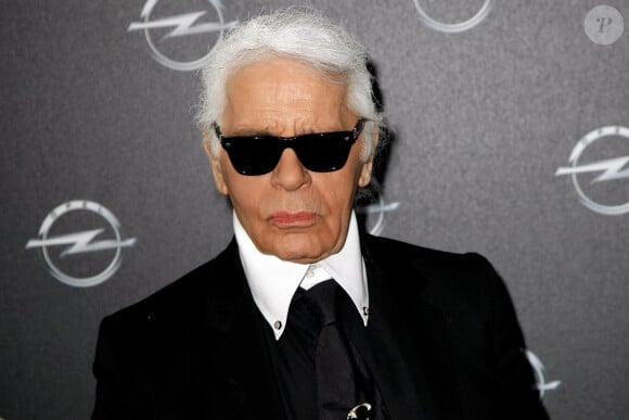 Karl Lagerfeld assiste au "Vernissage Karl Lagerfeld et Choupette" à Berlin, le 2 février 2015. Sport Moments/DDP Images/ABACAPRESS.COM