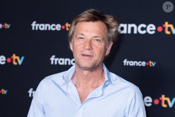 Laurent Delahousse participe à la conférence de presse de France Télévision à Paris, le 11 juillet 2023. Aurore Maréchal/ABACAPRESS.COM