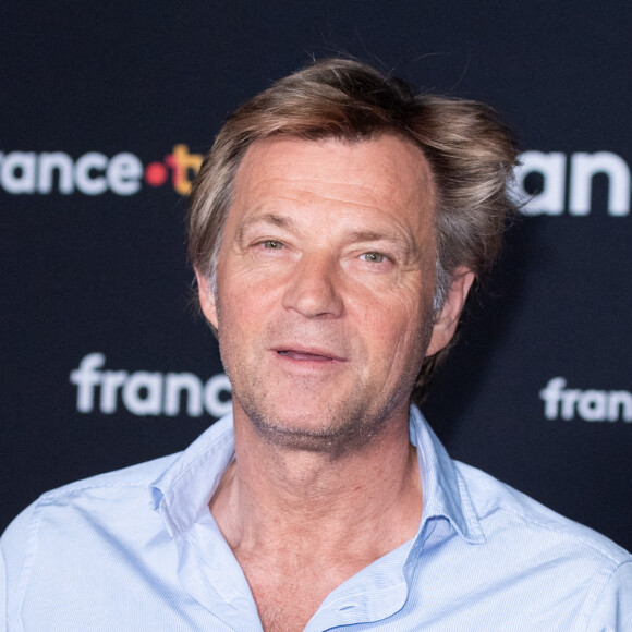 Laurent Delahousse participe à la conférence de presse de France Télévision à Paris, le 11 juillet 2023. Aurore Maréchal/ABACAPRESS.COM