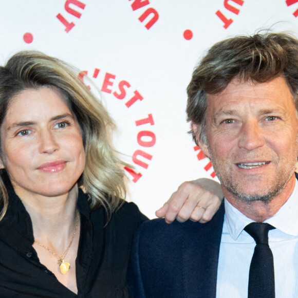 Alice Taglioni et Laurent Delahousse au dîner de gala "Un Rien C'est Tout" au Musée de l'Arme à Paris, le 7 mars 2024. Aurore Marechal/ABACAPRESS.COM