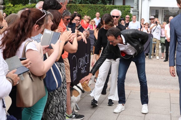 Exclusif - Mathilde Seigner, Anthony Delon - Arrivées au photocall de la 3ème édition du Festival du Cinéma Français et de la Gastronomie d'Aix-les-Bains. Le 8 juin 2024 © Denis Guignebourg / Bestimage 