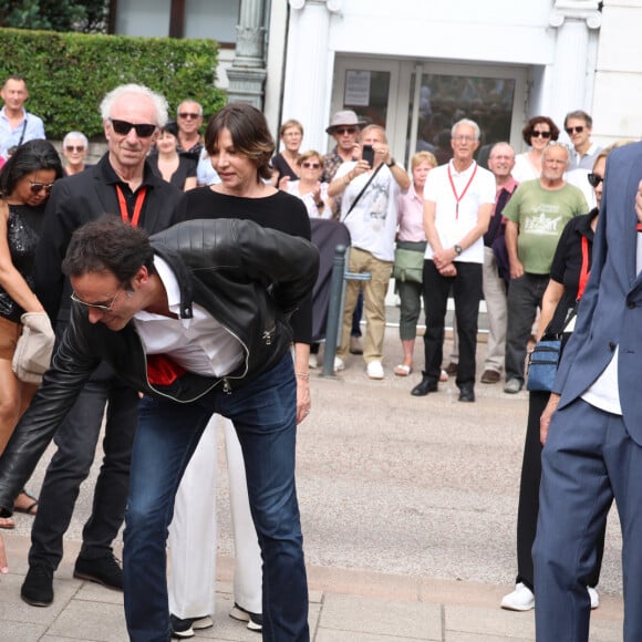 Exclusif - Mathilde Seigner, Anthony Delon - Arrivées au photocall de la 3ème édition du Festival du Cinéma Français et de la Gastronomie d'Aix-les-Bains. Le 8 juin 2024 © Denis Guignebourg / Bestimage 