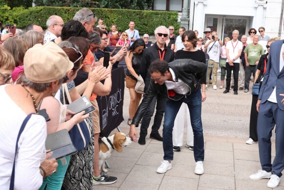 Exclusif - Mathilde Seigner, Anthony Delon - Arrivées au photocall de la 3ème édition du Festival du Cinéma Français et de la Gastronomie d'Aix-les-Bains. Le 8 juin 2024 © Denis Guignebourg / Bestimage 