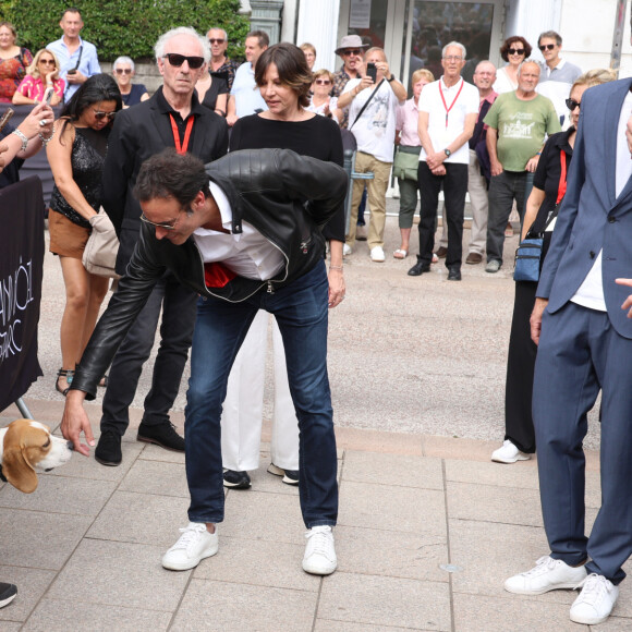 Exclusif - Mathilde Seigner, Anthony Delon - Arrivées au photocall de la 3ème édition du Festival du Cinéma Français et de la Gastronomie d'Aix-les-Bains. Le 8 juin 2024 © Denis Guignebourg / Bestimage 