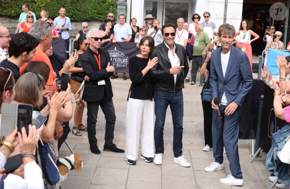 Exclusif - Mathilde Seigner, Anthony Delon - Arrivées au photocall de la 3ème édition du Festival du Cinéma Français et de la Gastronomie d'Aix-les-Bains. Le 8 juin 2024 © Denis Guignebourg / Bestimage 