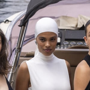 Laetitia Casta, Tina Kunakey, Adèle Exarchopoulos et François Civil - Arrivées au défilé de mode Jacquemus Cruise "La Casa" à la Casa Malaparte à Capri, Italie, le 10 juin 2024. © Borde-Da Silva/Bestimage 