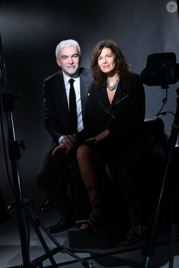 Pascal Praud et sa compagne Catherine - Cérémonie de clôture du 7 ème Festival de cinéma et musique de film de La Baule, le 26 juin 2021. 